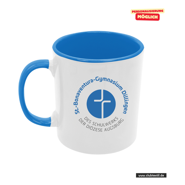 CT Tasse - blau - St.-Bonaventura-Gymnasium Dillingen- Logo