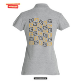 Clique BASIC Polo - Damen - melange - Druck beidseitig - back print - Maria Theresia Gymnasium Augsburg
