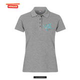 Clique BASIC Polo - Damen - grau meliert - Druck beidseitig - Büchen Friedegart Belusa GS