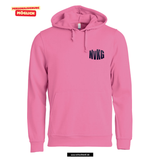 BASIC Hoody - Kinder - bright cerise - Druck beidseitig - Nikolaus-von-Kues Gymnasium