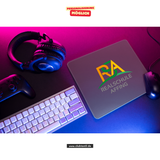 CT Mousepad - grau - Realschule Affing - Logo bunt