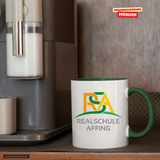 CT Tasse - grün - Realschule Affing - Logo farbig