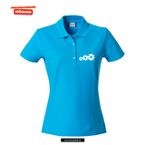 Clique BASIC Polo - Damen - turquoise - Druck beidseitig - Gottlieb-Daimler-Schule Ludwigsfelde