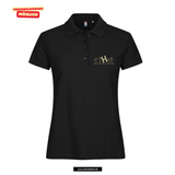 Clique BASIC Polo - Damen - schwarz - Druck beidseitig - Holbein Gymnasium Augsburg
