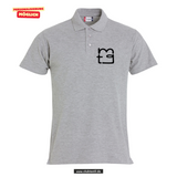 Clique BASIC Polo - Herren - grau meliert - Druck beidseitig - back print - Maria Theresia Gymnasium Augsburg