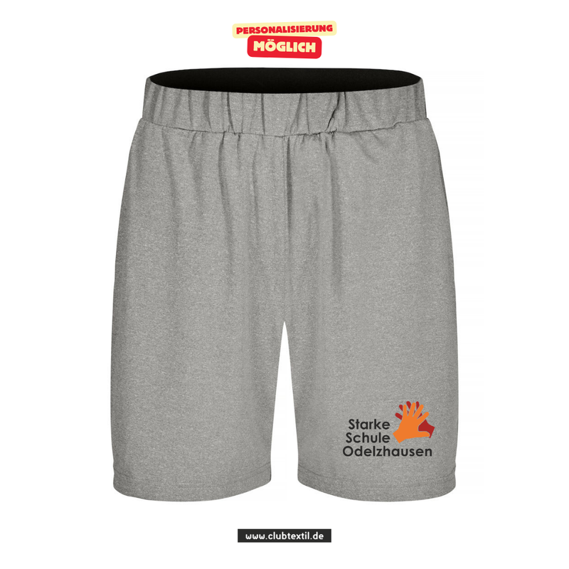 Clique BASIC Active Short - Kinder - graumeliert - Starke Schule Odelzhausen - Logo