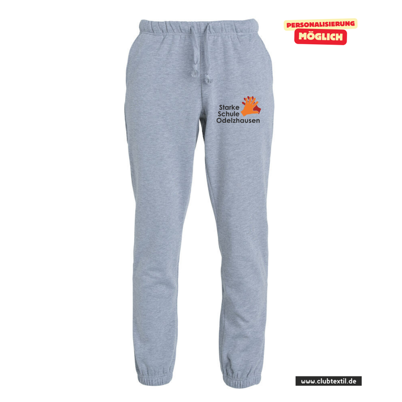 Clique BASIC Pants - Kinder - graumeliert - Starke Schule Odelzhausen - Logo