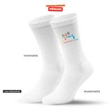 CT Tennissocken - weiß/weiß/bunt - Grundschule Kissing