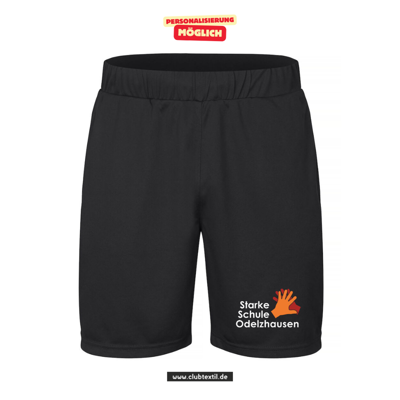 Clique BASIC Active Short - Kinder - schwarz - Starke Schule Odelzhausen - Logo
