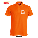 Clique BASIC Polo - Herren - blutorange - Druck beidseitig - back print - Maria Theresia Gymnasium Augsburg