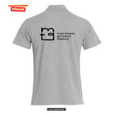 Clique BASIC Polo - Herren - grau meliert - Druck beidseitig - Maria Theresia Gymnasium Augsburg