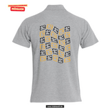 Clique BASIC Polo - Herren - grau meliert - Druck beidseitig - back print - Maria Theresia Gymnasium Augsburg