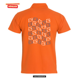 Clique BASIC Polo - Herren - blutorange - Druck beidseitig - back print - Maria Theresia Gymnasium Augsburg