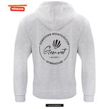 BASIC Hoody - Unisex - asche - Druck beidseitig - einfarbig - Gebrüder-Montgolfier-Gymnasium Berlin