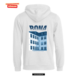 BASIC Hoody - Kinder - weiß - Druck beidseitig - V1 - St. Bonaventura Dillingen Gymnasium