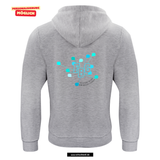 BASIC Hoody - Kinder - grau meliert - Druck beidseitig - Büchen Friedegart Belusa GS