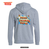 BASIC Hoody - Kinder - grau meliert - Druck beidseitig - Oskar-Schwenk-Schule