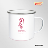 CT Emailletasse - weiß - Gymnasium bei St. Stephan - Logo