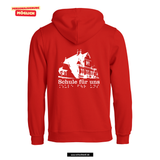 BASIC Hoody - Kinder - rot - Druck beidseitig - Königs Wusterhausen Marie-und Hermann-Schmidt Schule