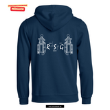 BASIC Hoody - Kinder - navy - Druck beidseitig - Robert Schumann Gymnasium