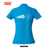 Clique BASIC Polo - Damen - turquoise - Druck beidseitig - Gottlieb-Daimler-Schule Ludwigsfelde