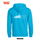 BASIC Hoody - Kinder - turquoise - Druck beidseitig - Gottlieb-Daimler-Schule Ludwigsfelde