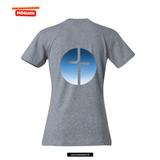 Clique BASIC T- Damen - Melange - beidseitig bedruckt - V4 - BONA - St. Bonaventura FOS