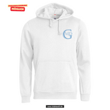 BASIC Hoody - Kinder - weiß - Druck beidseitig - Marion Dönhoff Gymnasium - blau