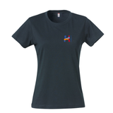 Clique BASIC T- Damen - dark navy - Illustration - Humboldtschule Leipzig