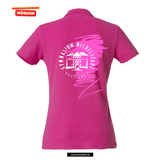 Clique BASIC Polo - Damen - pink - Druck beidseitig - Michelstadt Gymnasium