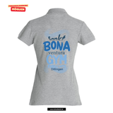 Clique BASIC Polo - Damen - melange - Druck beidseitig - V2 - St. Bonaventura Dillingen Gymnasium