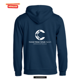 BASIC Hoody - Kinder - dark navy - Druck beidseitig - Aspach Conrad-Weiser-Schule