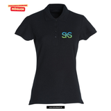 Clique BASIC Polo - Damen - schwarz - Druck beidseitig - Städtische Sekundarschule Straelen