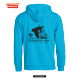 BASIC Hoody - Unisex - turquoise - Druck beidseitig - Königs Wusterhausen Marie-und Hermann-Schmidt Schule