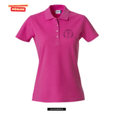 Clique BASIC Polo - Damen - bright cerise - Druck beidseitig -  Oldenburg Grundschule Dietrichsfeld