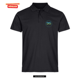 Clique BASIC Polo - Herren -  schwarz - beidseitig bedruckt - Skiteam -  Städtische Sekundarschule Straelen