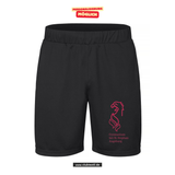 Clique BASIC Active Short - Unisex - schwarz - Gymnasium bei St. Stephan - Logo rot