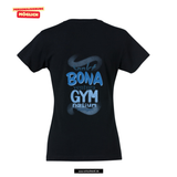 Clique BASIC T- Damen - schwarz - beidseitig bedruckt - V2 - St. Bonaventura Dillingen Gymnasium