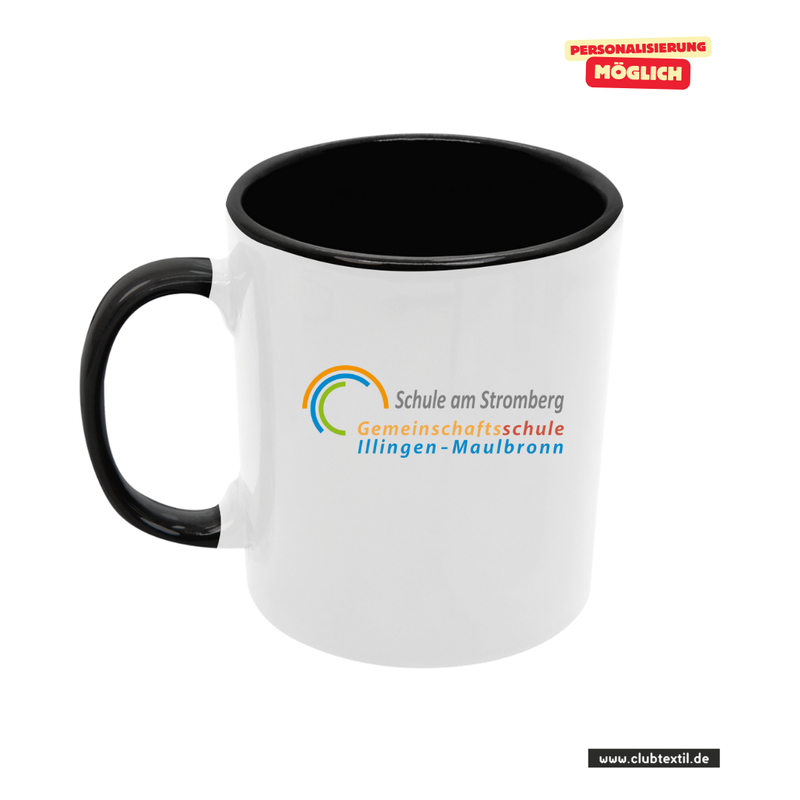 CT Tasse - schwarz - Schule am Stromberg - Schriftzug