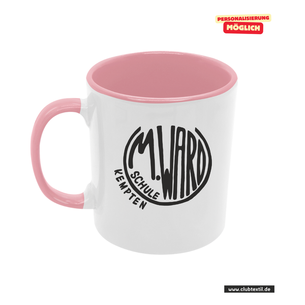 CT Tasse - rosa - Maria-Ward-Schule Kempten - Logo schwarz
