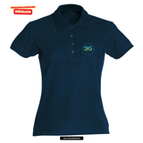 Clique BASIC Polo - Damen - dark navy - Druck beidseitig - Skiteam - Städtische Sekundarschule Straelen