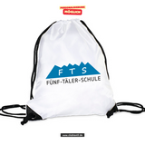 CT Gymbag - weiß - 5-Täler-Schule - Logo zweifarbig