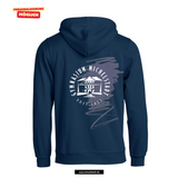 BASIC Hoody - Kinder - dark navy - Druck beidseitig - Michelstadt Gymnasium