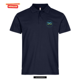 Clique BASIC Polo - Herren -  dark navy - beidseitig bedruckt - Skiteam - Städtische Sekundarschule Straelen