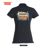 Clique BASIC Polo - Damen - schwarz- Druck beidseitig - Oskar-Schwenk-Schule - Logo