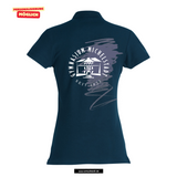 Clique BASIC Polo - Damen - dark navy - Druck beidseitig - Michelstadt Gymnasium