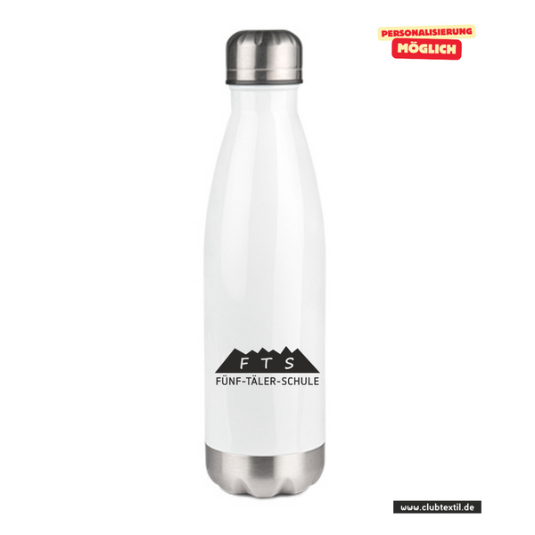 CT Thermoflasche - 500ml - weiß - 5-Täler-Schule - einfarbig