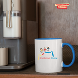 CT Tasse - blau - Grundschule Kissing - Logo bunt
