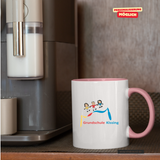 CT Tasse - rosa - Grundschule Kissing - Logo bunt