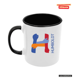 CT Tasse - schwarz - Humboldtschule Leipzig - Logo bunt